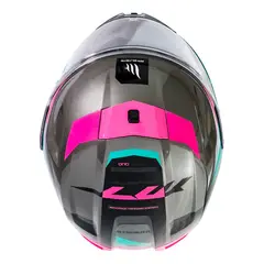 MT - Casco Para Moto Hummer Quo C9 Rosa Brillo Incluye Pantalla Dark