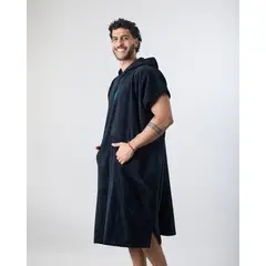 POLEMIC - Toalla poncho Adulto de Playa Surf NEGRO XV0066