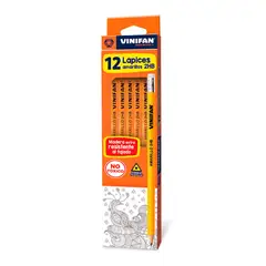 GENERICO - Lápiz Grafito 2HB Amarillo Vinifan - Set 12 uds
