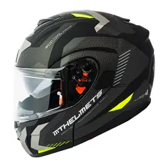 MT - Casco FU401 Atom SV Hibrido F2 Amarillo Fluor + Fogoff mt-v-16