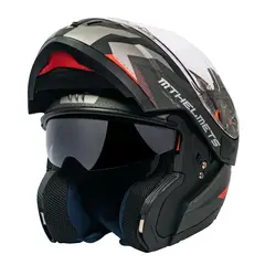 MT - Casco FU401 Atom SV Hibrido F5 Rojo Mate + Fogoff mt-v-16