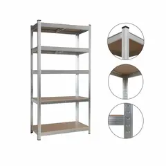 GENERICO - Repisa Estante Metálico 180x90x40 cm Galvanizado