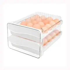 GENERICO - Organizador De Huevos Caja Para 40 Huevos 2 Niveles