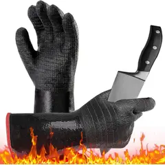 KUANGYE - 850°c Guantes Alta Temperatura Cocina Hornos Asado Parrilla