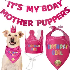 WELDMON - Productos para fiestas de cumplea?os de perros Rosa S