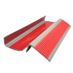 KINDA NICE - Tiras Antideslizantes De Goma 3m Para Escaleras rojo Gris