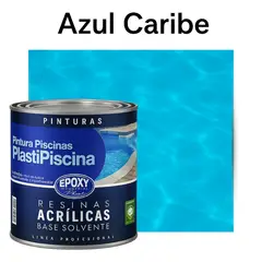 EPOXY - PINTURA PISCINA - PLASTIPISCINA - 1L TONO Azul Caribe