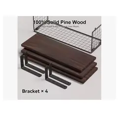 GENERICO - Kit 3 Repisas Set 3 Flotantes Estantería Madera Color Marrón Oscuro