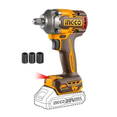 INGCO - Pistola De Impacto Bl Inalambrica Industrial 1/2" 20V/400Nm