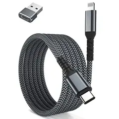 KUULAA - Cable Para iPhone 11 12 13 14 Carga Rápida 30w Más Adaptador Tipo C