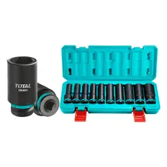 TOTAL TOOLS - Juego Dados Largos de Impacto 10 Piezas 1/2" Total