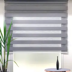 GENERICO - Cortina Persiana Roller Zebra Gris 120x200