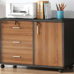 GENERICO - Cajonera Oficina Archivador Gabinete Con Llave Y Ruedas