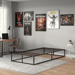 AMABILE - Base De Cama Roma 1.5 Plazas Fierro Negro