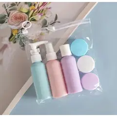 GENERICO - Set de 3 botellas y 3 recipientes para viajes