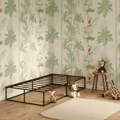 AMABILE - Base De Cama Roma 1 Plaza Fierro Negro