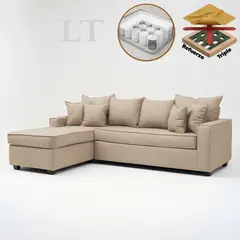 LIVINGYTERRAZAS CL - Sofá L Izquierda Homero CHL 250x175 Paquetes de Resortes Beige