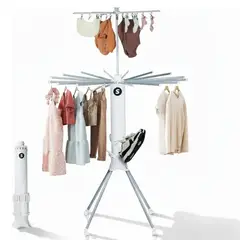 SIMPEL HOME - Tendedero Plegable Simpel Tower con Ruedas Capacidad +30 KG Sábanas Zapatillas Pantalones