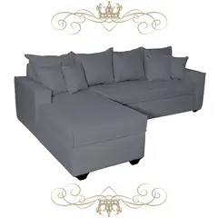 LIVINGYTERRAZAS CL - Sofá L Izquierda Homero CHL 250x175 Paquetes de Resortes Gris Medio