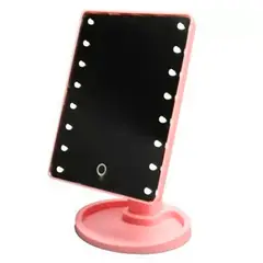 IRM - Espejo Led De Maquillaje Recargable Táctil Giratorio 360 Rosa…