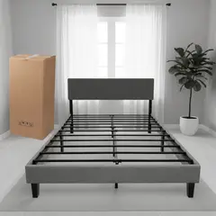 AMABILE - Base De Cama Cortona 2 Plazas Gris Grafito