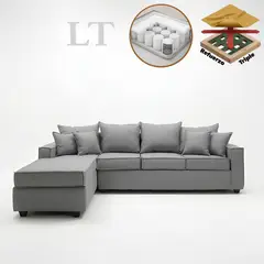LIVINGYTERRAZAS CL - Sofá L Izquierda Homero BIG CHL 280x175 Paquetes Resortes Gris Claro