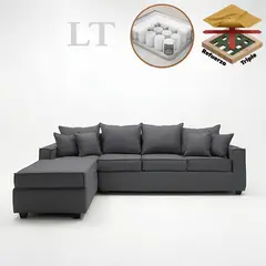 LIVINGYTERRAZAS CL - Sofá L Izquierda Homero BIG CHL 280x175 Paquetes Resortes Gris Medio