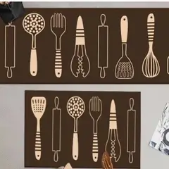 GENERICO - Pack 2 Alfombra De Cocina Antideslizante Piso Entrada De Baño