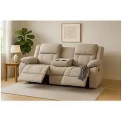 HOMER OUTDOOR - Sofa Reclinable 3 Cuerpo Reclinable porta vaso tela tecnica