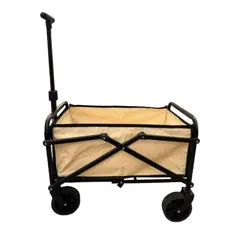 GENERICO - Carrito Plegable de Carga con Manija Extensible y Ruedas Beige Gms