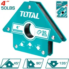 TOTAL TOOLS - Escuadra Magnetica 50 Lbs 4 Pulgada Para Soldar Total