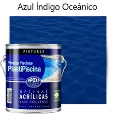 EPOXY - PINTURA PISCINA - PLASTIPISCINA - 4L TONO Azul Índigo Oceánico
