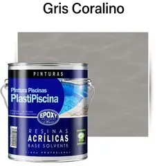 EPOXY - PINTURA PISCINA - PLASTIPISCINA - 4L TONO Gris Coralino