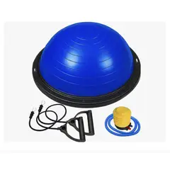 GENERICO - Pelota Bosu Medio Balon Con Manillas Yoga Pilates Rojo Azul