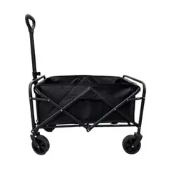 GENERICO - Carrito Plegable de Carga con Manija Extensible y Ruedas Negro Gms