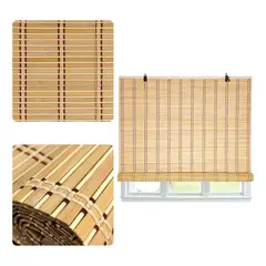 HOMEBRANDT - Cortina Bambú Persiana 90x150cm Roller Enrollable