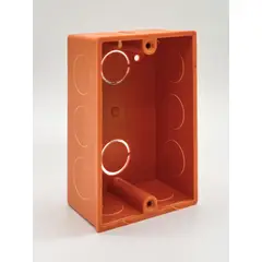 GENERICO - Pack 50 Caja Distribución Embutida Eléctrica Pvc Tabique Naranja