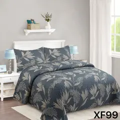 GENERICO - Cubrecama Quilt Verano 2 Plazas - Montreal Azul XF99