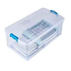 WENCO - Caja Organizadora Bajo Cama 36l Con Ruedas 10 Unidades