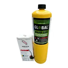 GENERICO - Pack Soplete Enc Automáticoeléctrico Iusa + Gas Mapp 453g