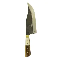 RAUKA - Cuchillo Parrillero Bowie Artesanal Acero al Carbono 40cm