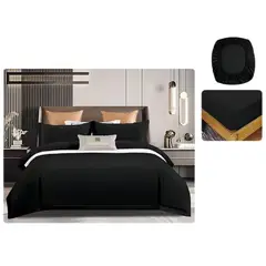 GENERICO - Juego Sábanas 200 Hilos 1.5plazas 3 Piezas De La Tela Liso Nergo