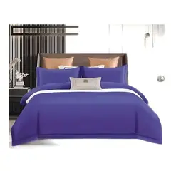 GENERICO - Juego Sábanas 200 Hilos 1.5plazas 3 Piezas De La Tela Liso púrpura