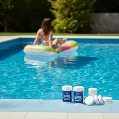 POOL - Kit 2 Cloro Triple Acción Pastillas 1kg Piscinas Desinfectante