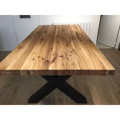 GENERICO - Mesa / Comedor Cascada / Roble Y Metal / 120 X 70