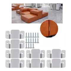KINDA NICE - Unión Metálico Para Muebles Camas Divididas Pack 8 Anclaje