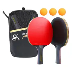 KINDA NICE - Set Paletas Ping Pong Tenis Mesa Boli 6 Estrellas +3 Pelotas
