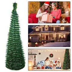 GENERICO - Arbol Navidad Plegable Espiral Pino Verde Artificial 150 cm Casa Sala