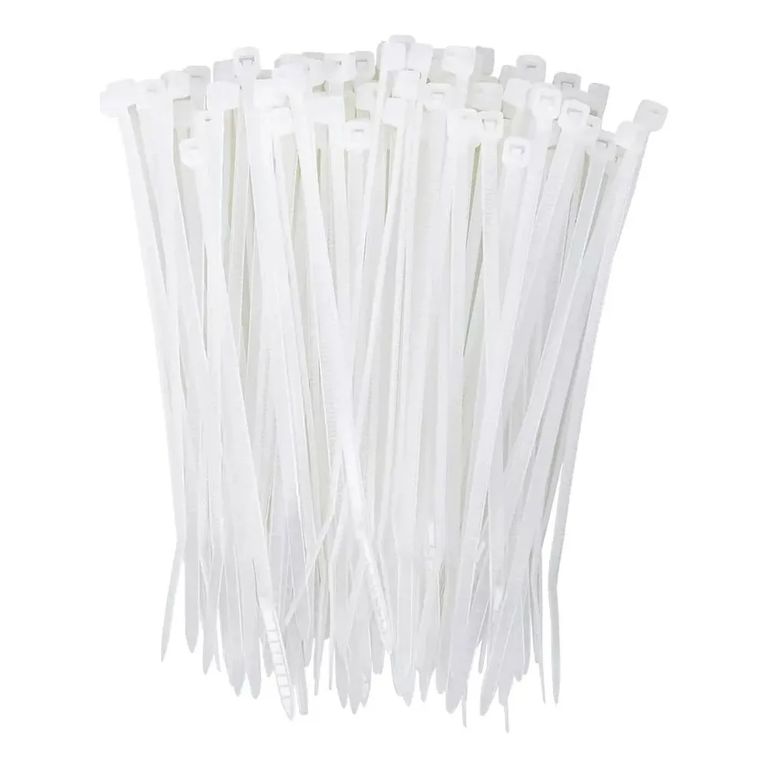 AMARRACABLES 08 BLANCO (4.6 X 203MM) 100 UNIDADES