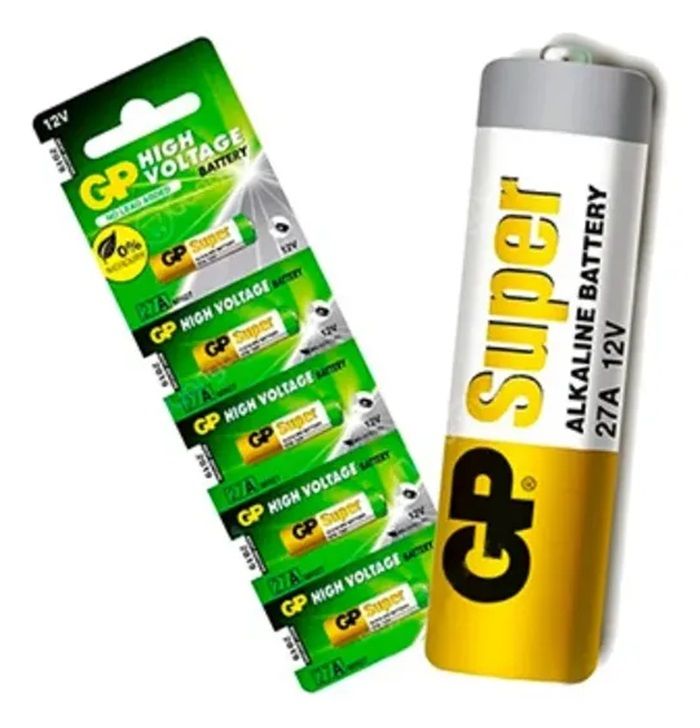 5 Baterías A27 Marca Gp High Voltage 12 V Long Life Alarmas